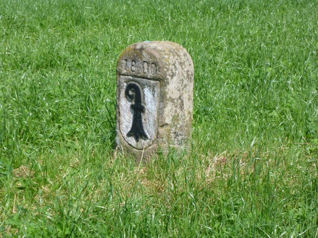 Basler Wappen auf einem Grenzstein an der "Eisernen Hand" (Bild: Klaus Dapp)