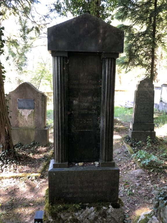 Grab von Lazarus Wolf auf den jüdischen Friedhof in Wangen (Bild: Klaus Dapp)